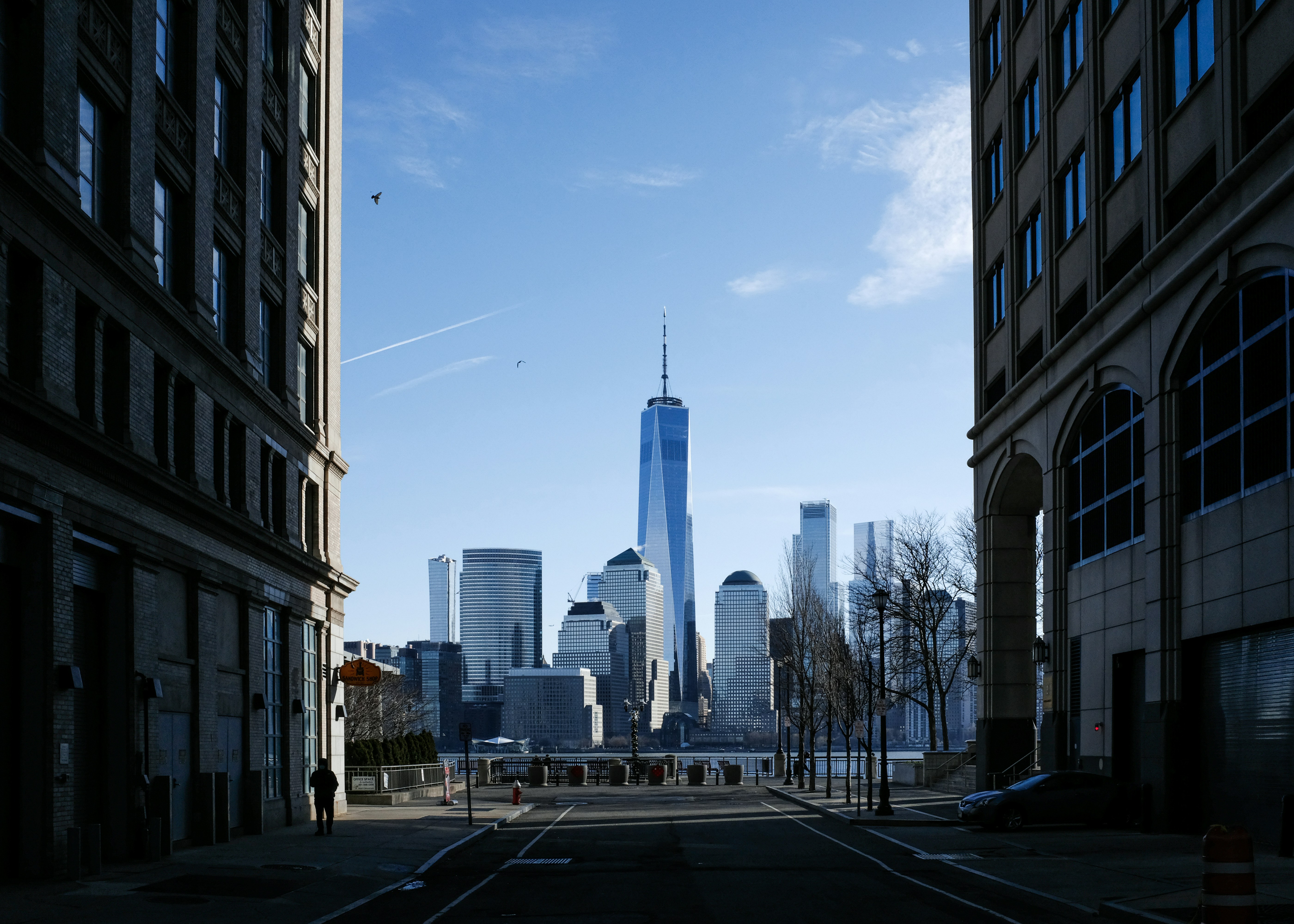 Manhattan skyline view from North Jersey waterfront