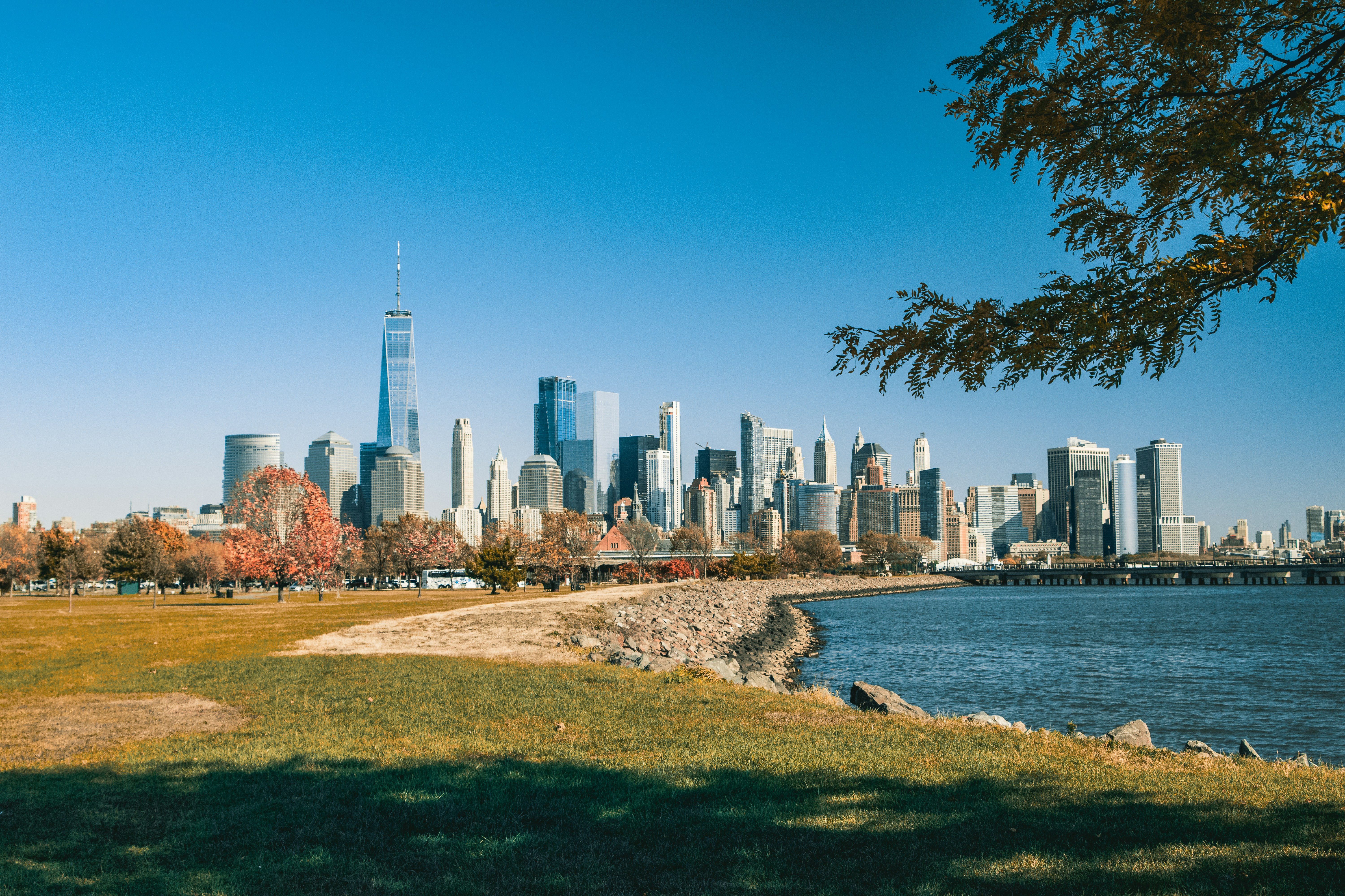 North Jersey Skyline - Jersey City waterfront view with Manhattan in background